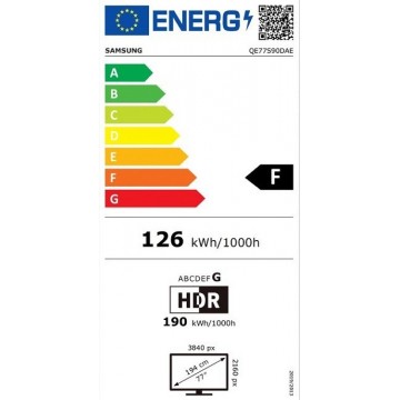 Samsung Smart Τηλεόραση 77" 4K UHD OLED QE77S90DAEXXH HDR (2024)